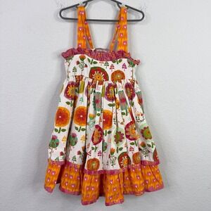 Jelly the Pug‎ Dress Girls 3T Florito Floral Whimsical Boho Cottagecore Twirl